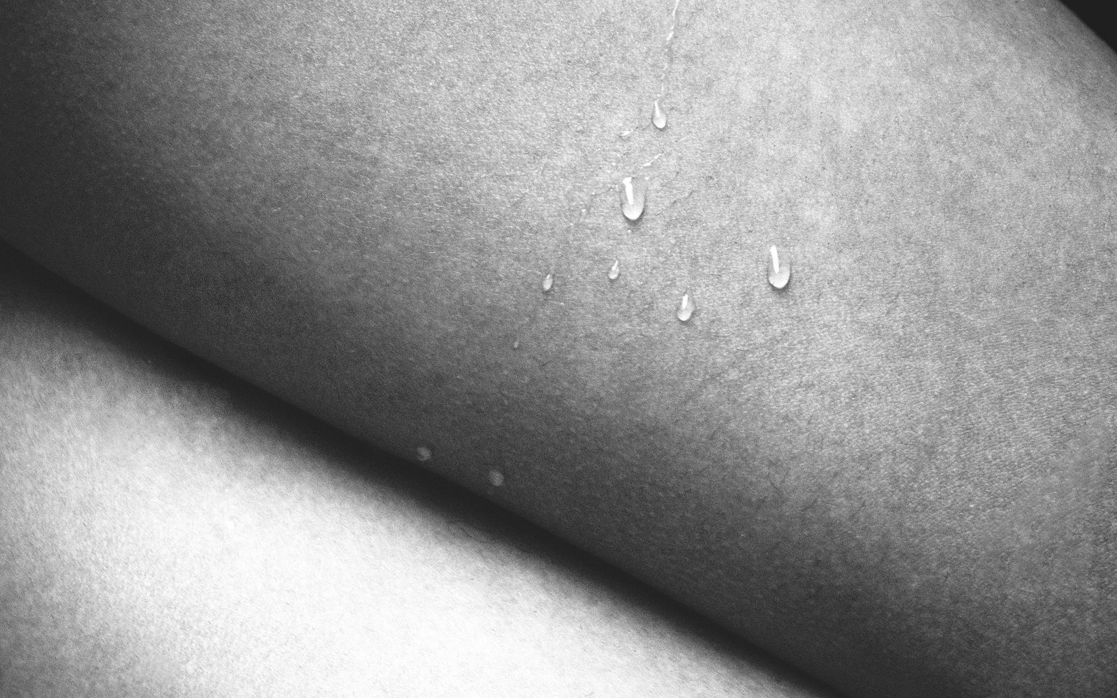 Close-up of sweat droplets on skin